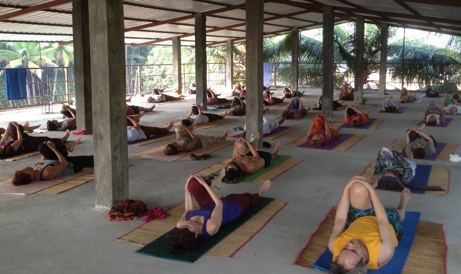 people doing yoga